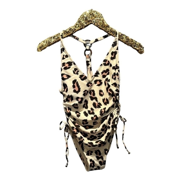 Women's Tortoise Ring One Piece Swimsuit - Kona Sol Animal Print Size S - Picture 3 of 7